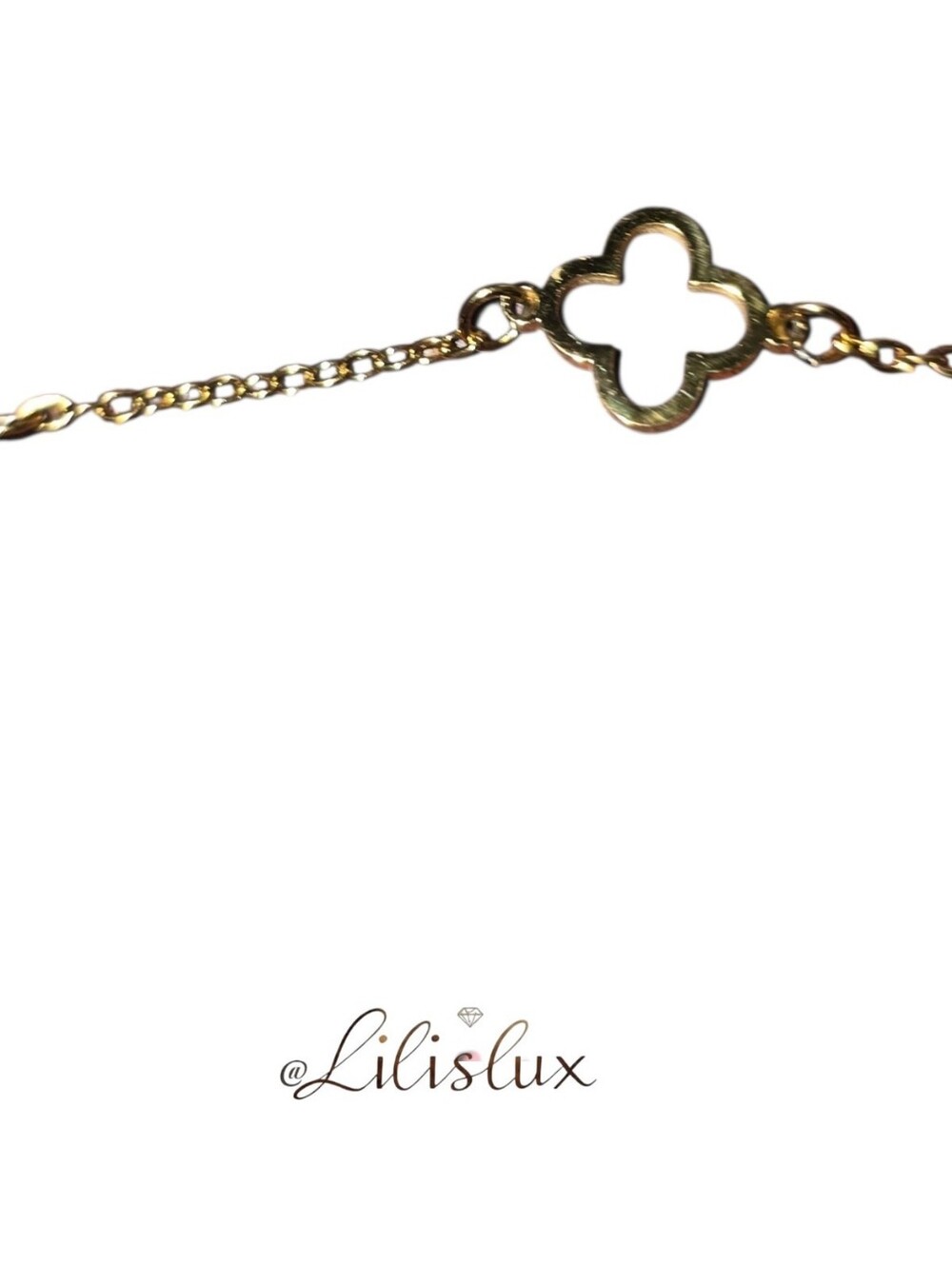 GLAZE JEWELRY Clover Station Bracelet  7" Gold Plated Designer Style - New - Picture 10 of 12